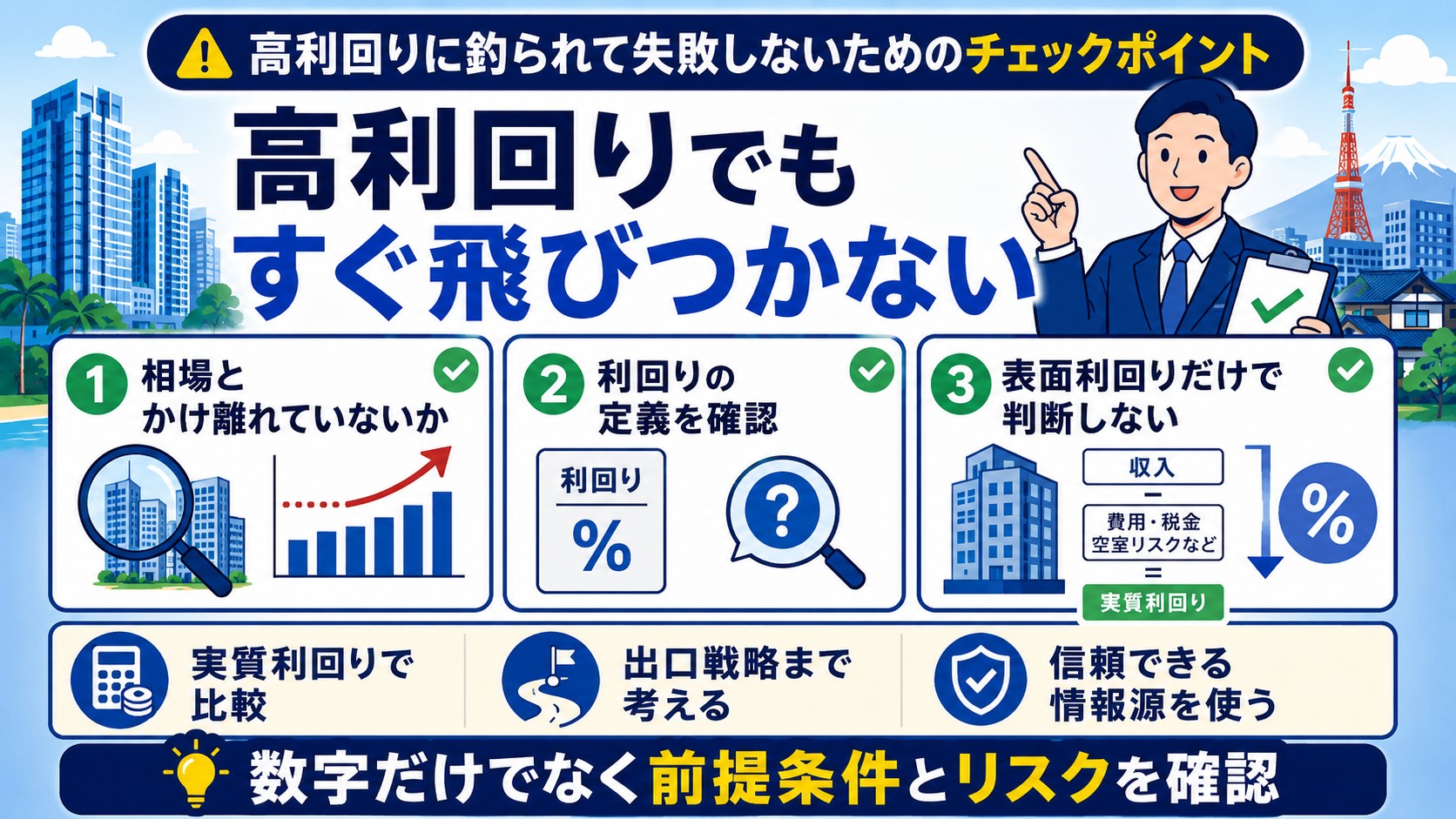 高利回りでもすぐ飛びつかない