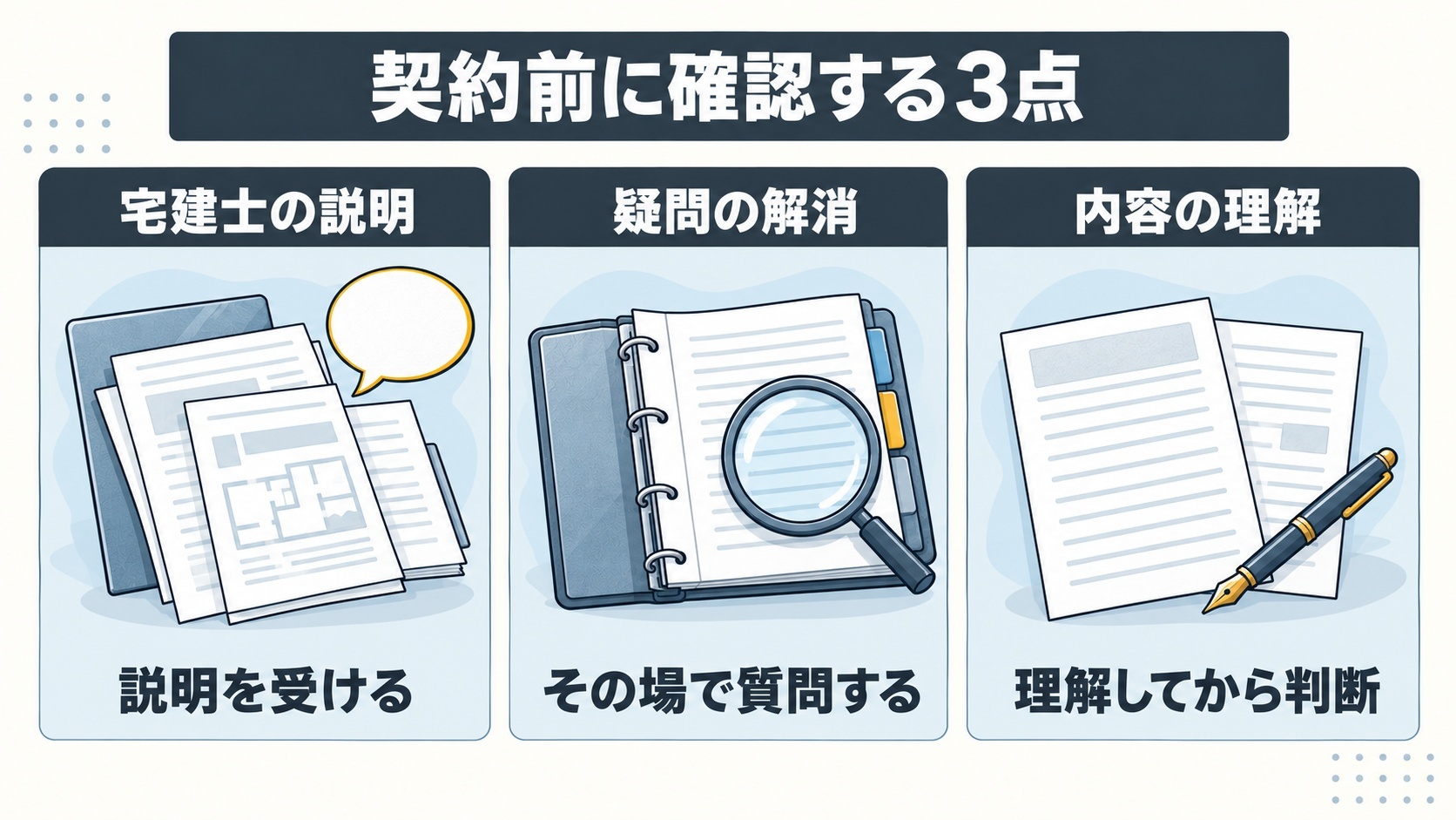 契約前に確認する3点