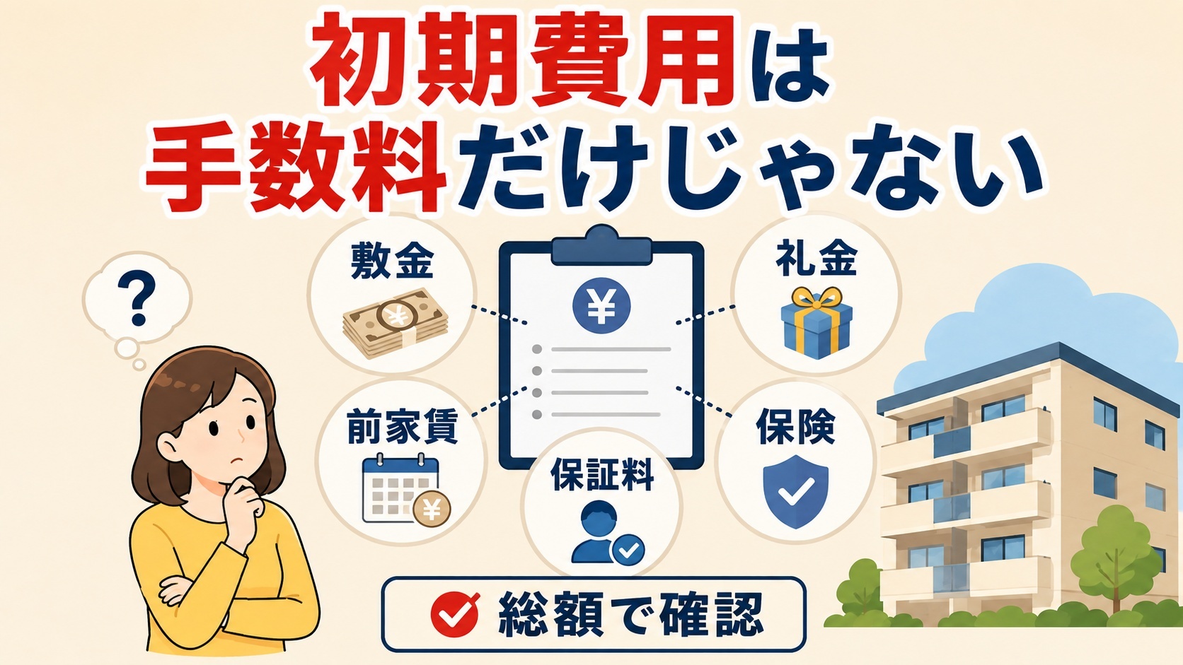 初期費用は手数料だけじゃない