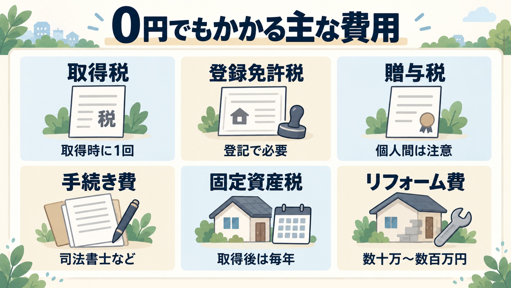 0円でもかかる費用