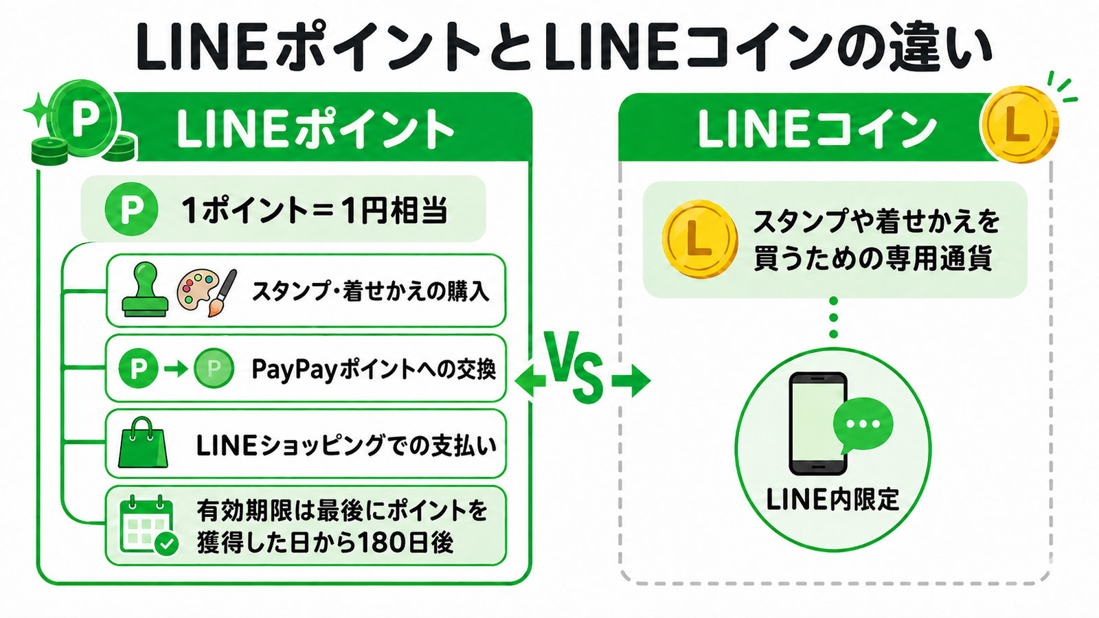 LINEポイントとLINEコインの違い