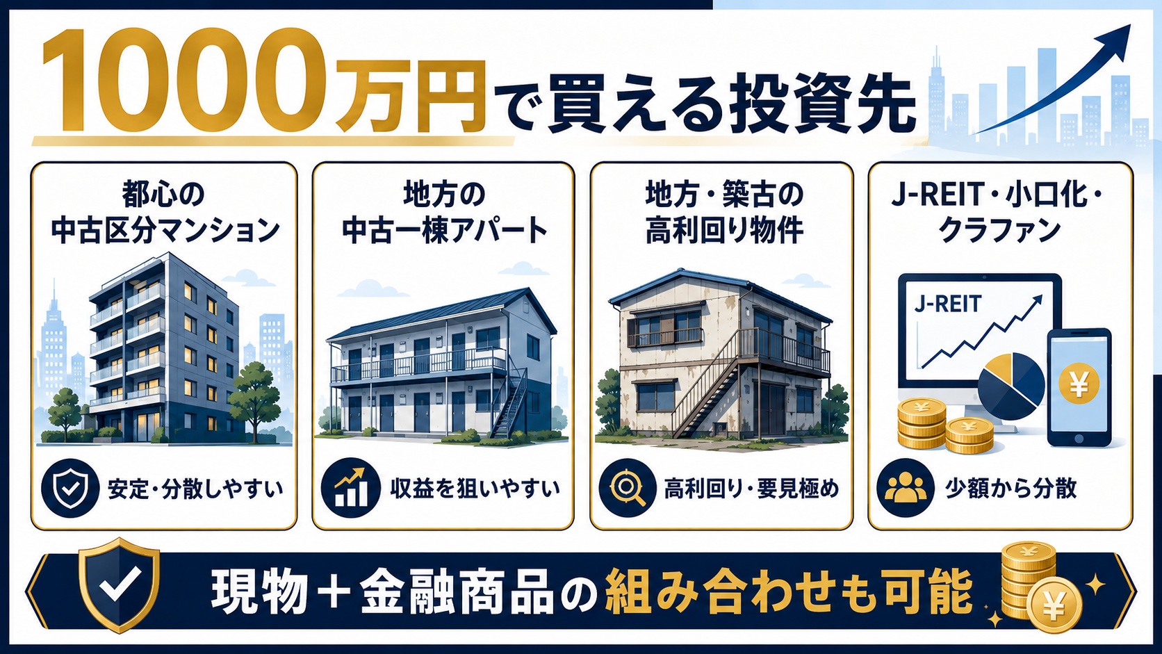1000万円で買える投資先とは