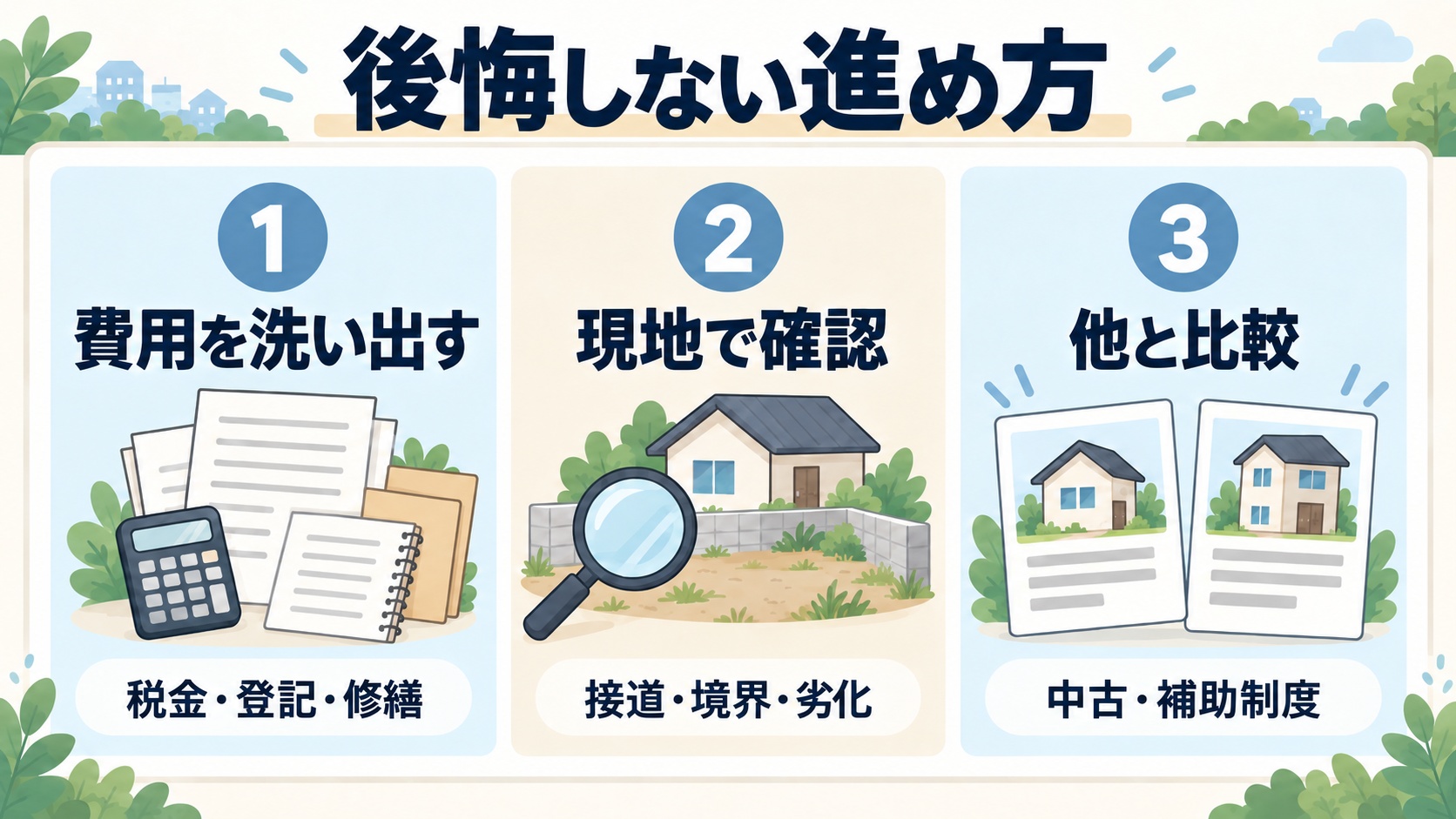 後悔しない進め方