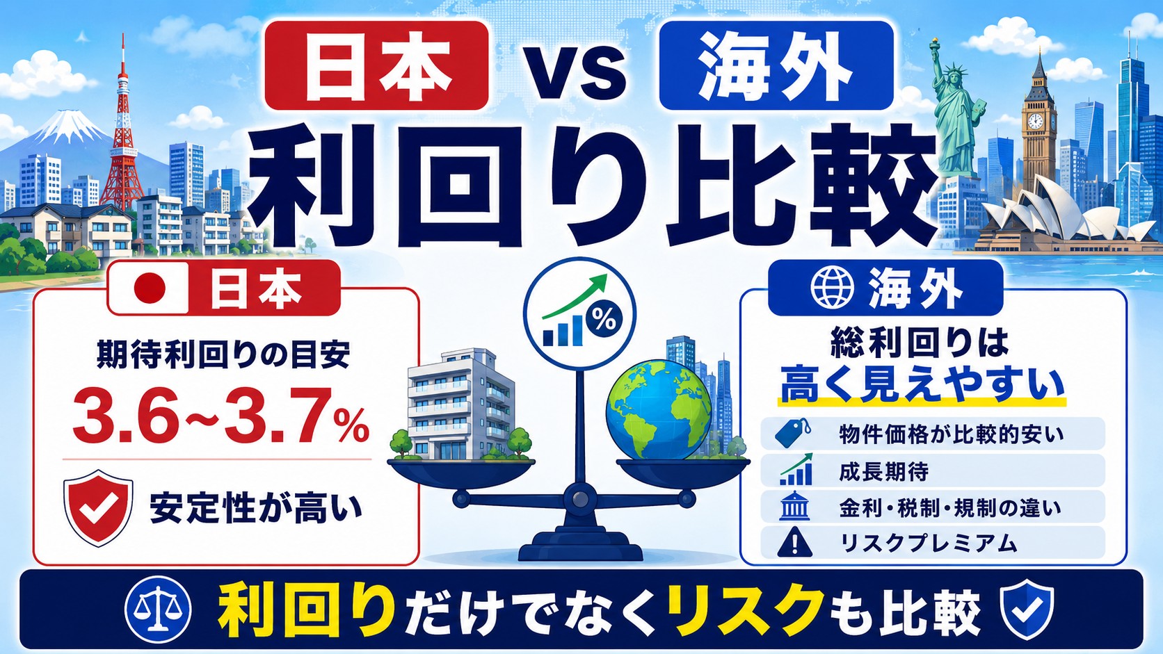 日本と海外の利回り比較