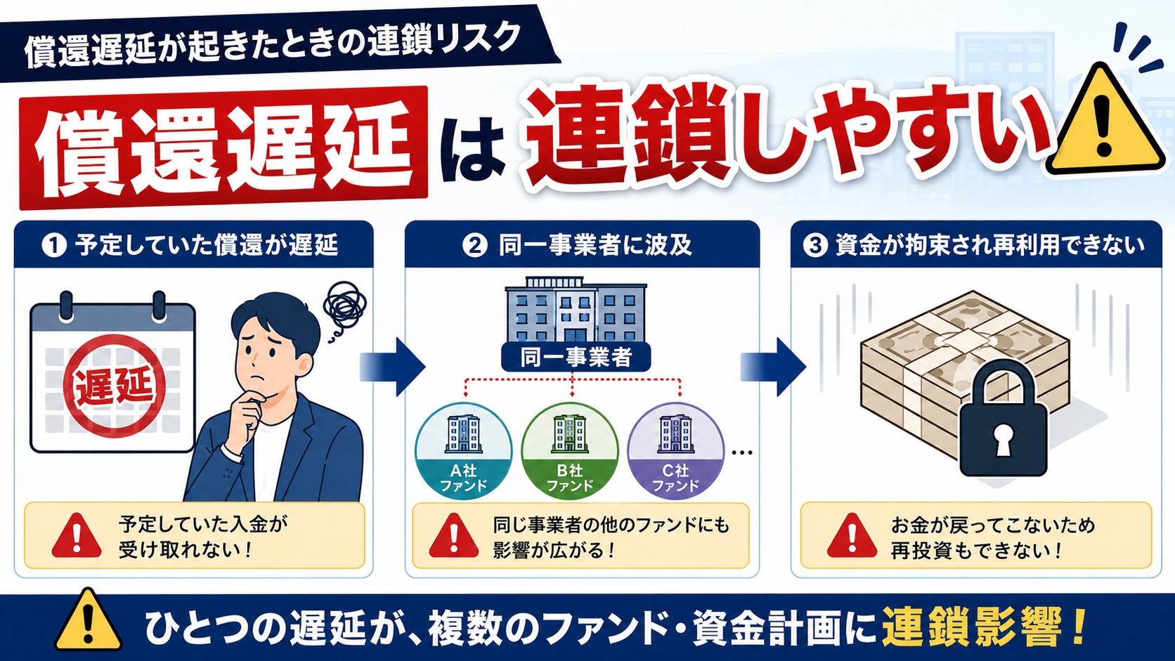 償還遅延は連鎖しやすい