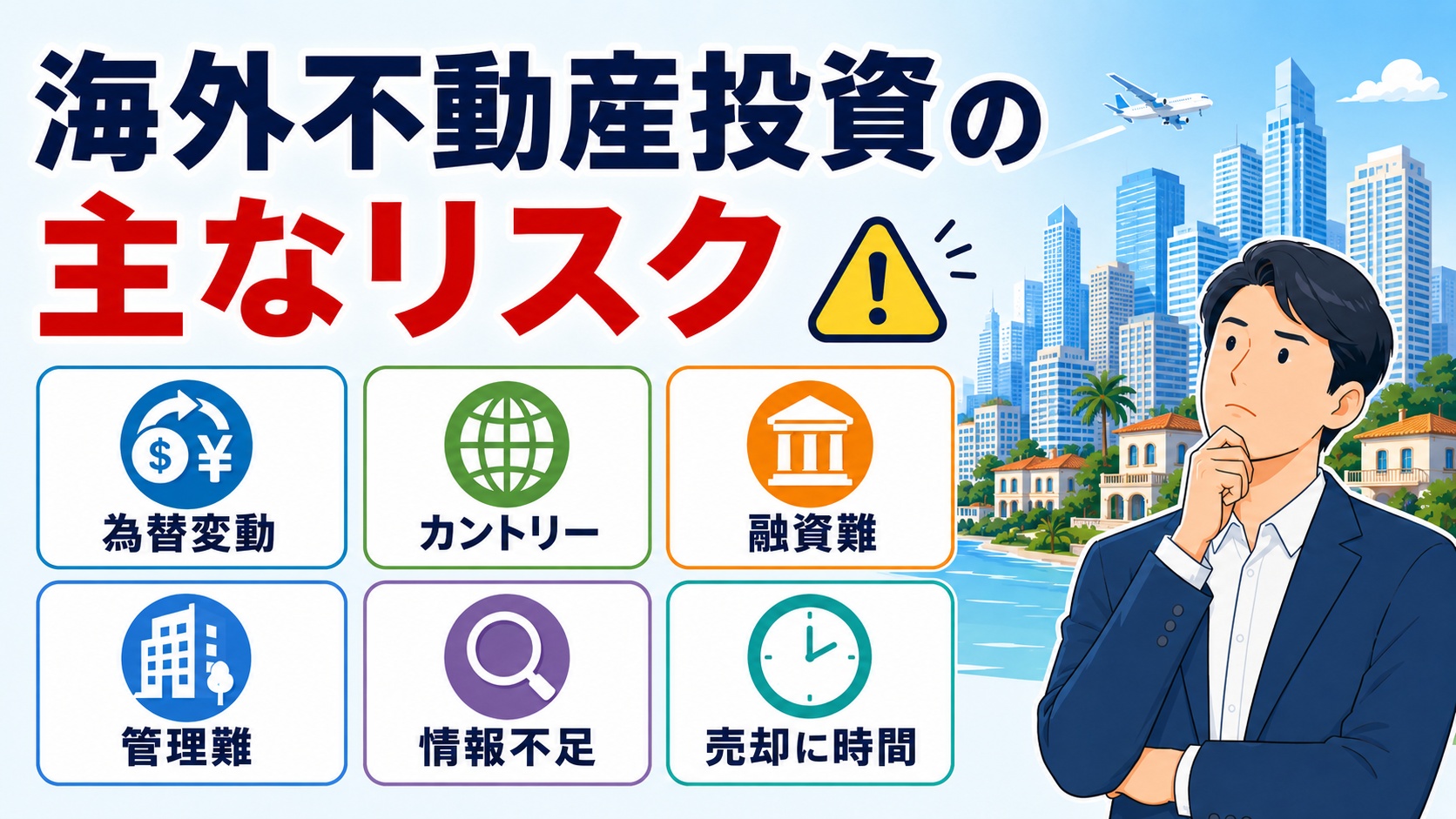 海外不動産投資の主なリスク