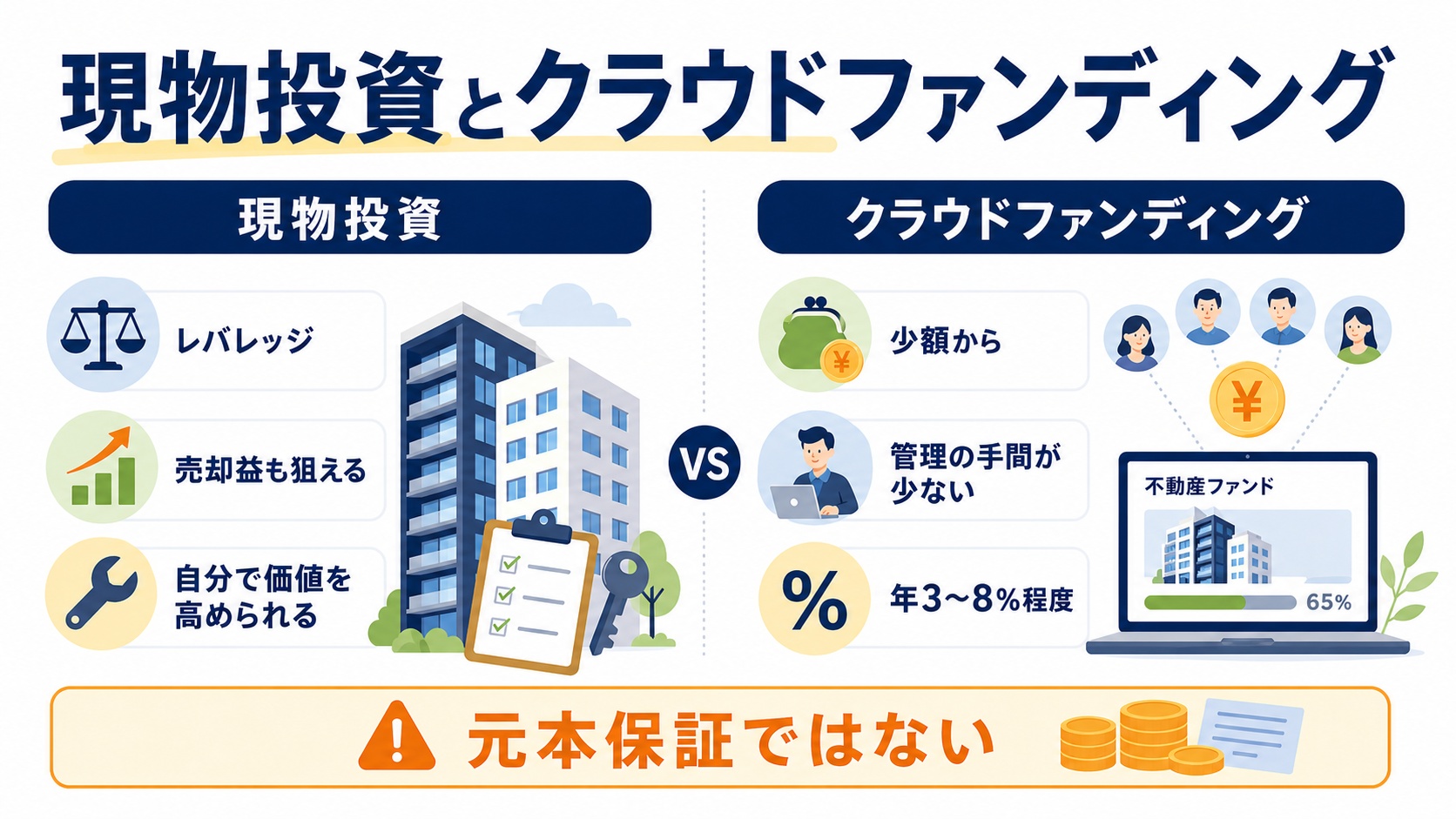 現物と不動産クラファン