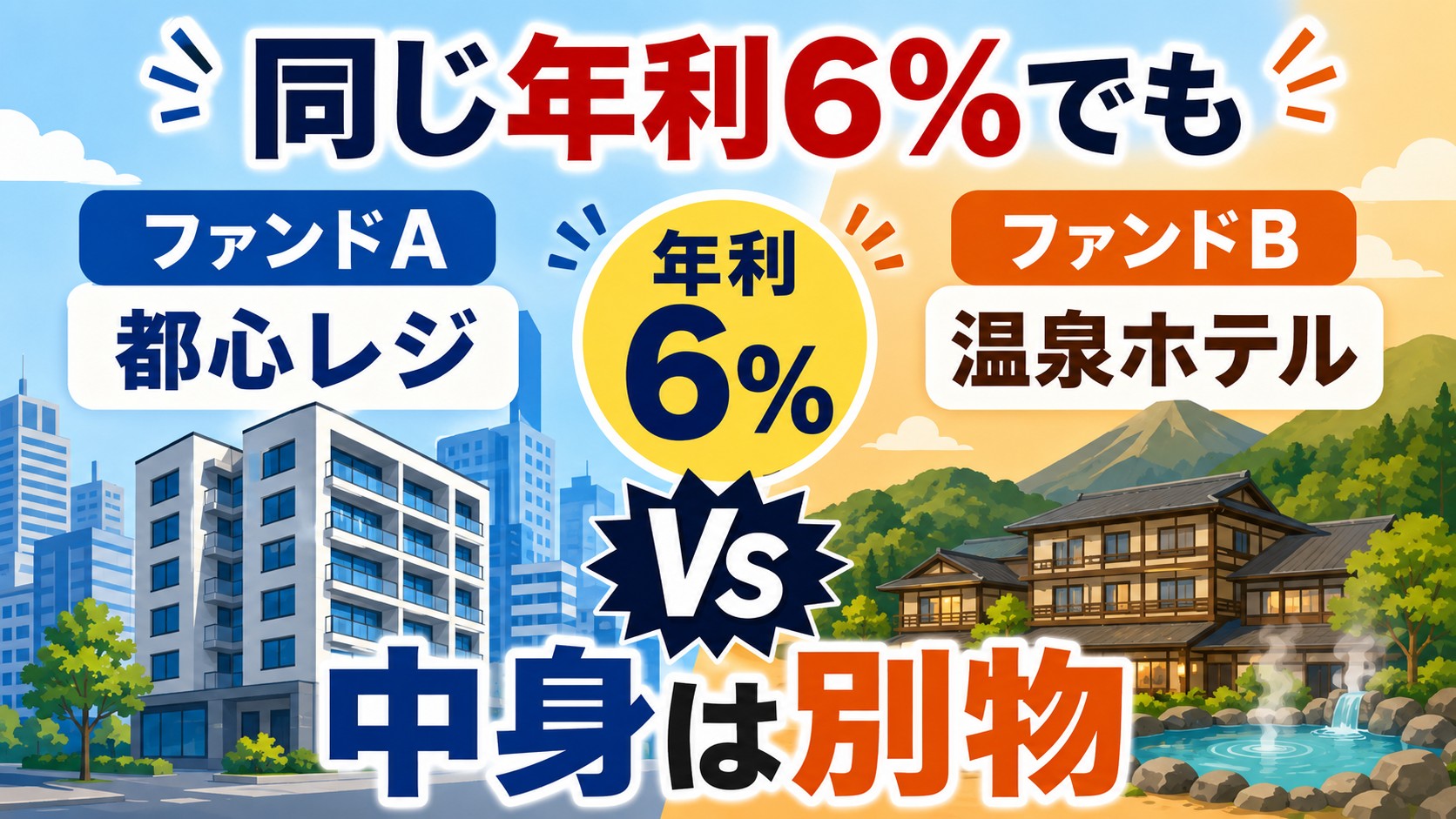 同じ年利6％でも中身は別物