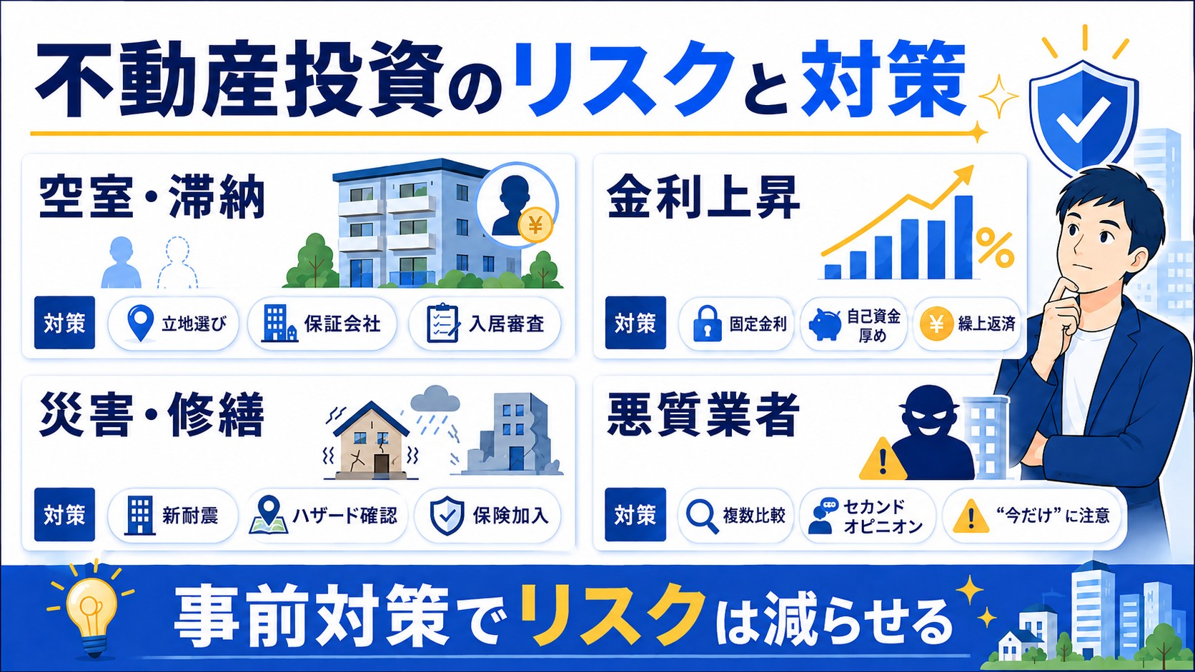 不動産投資のリスクと対策