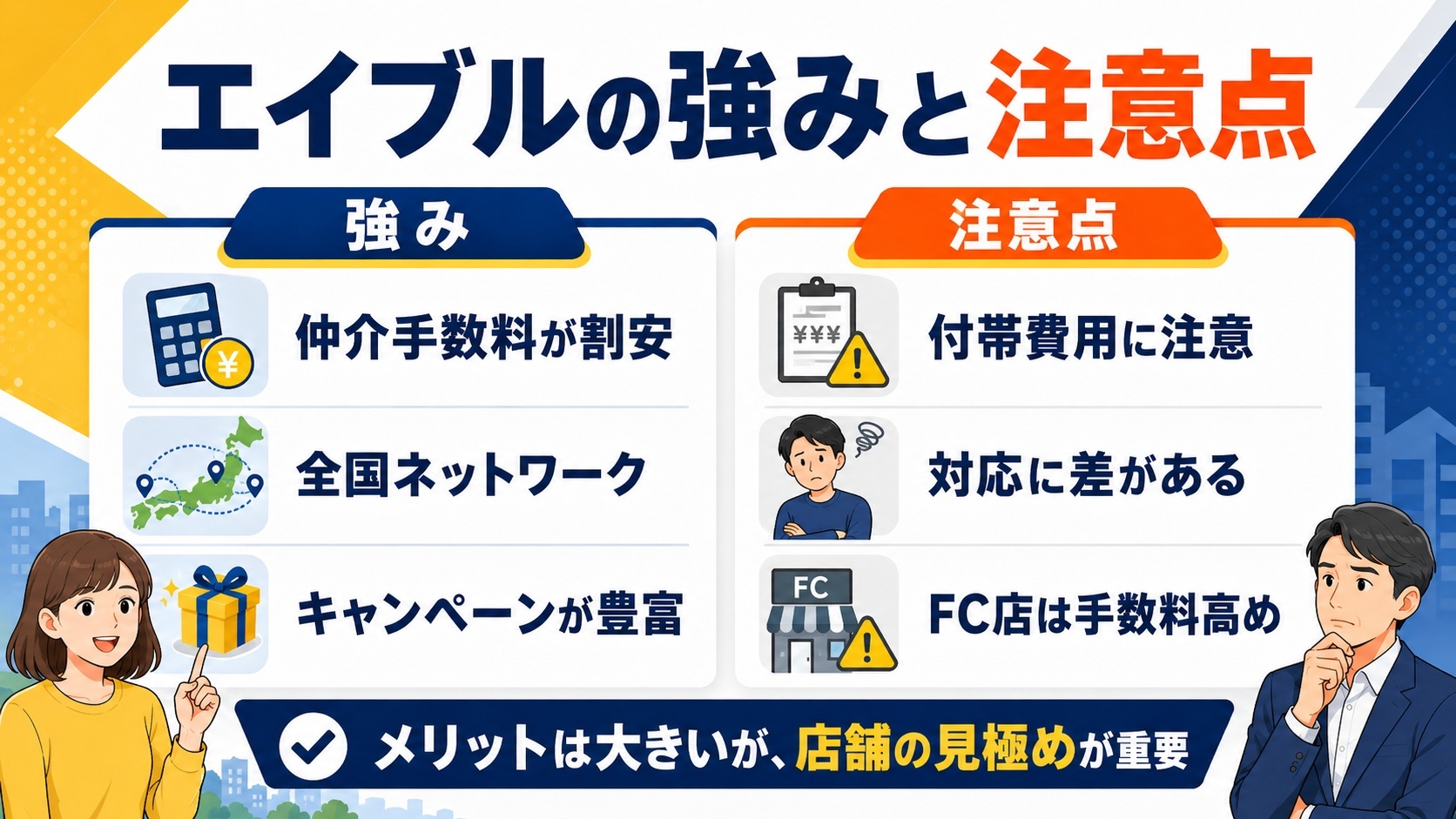 エイブルの強みと注意点