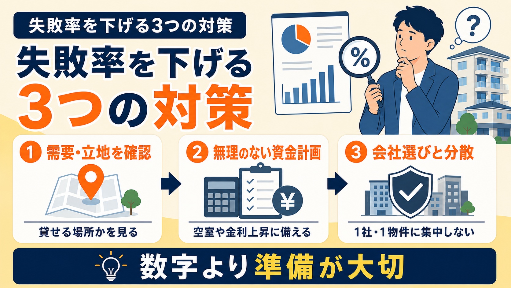 失敗率を下げる対策