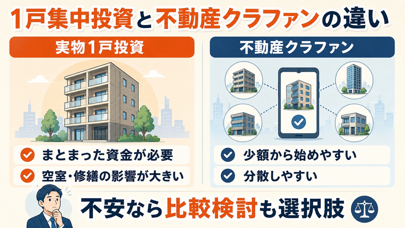 不動産クラファンとの違い