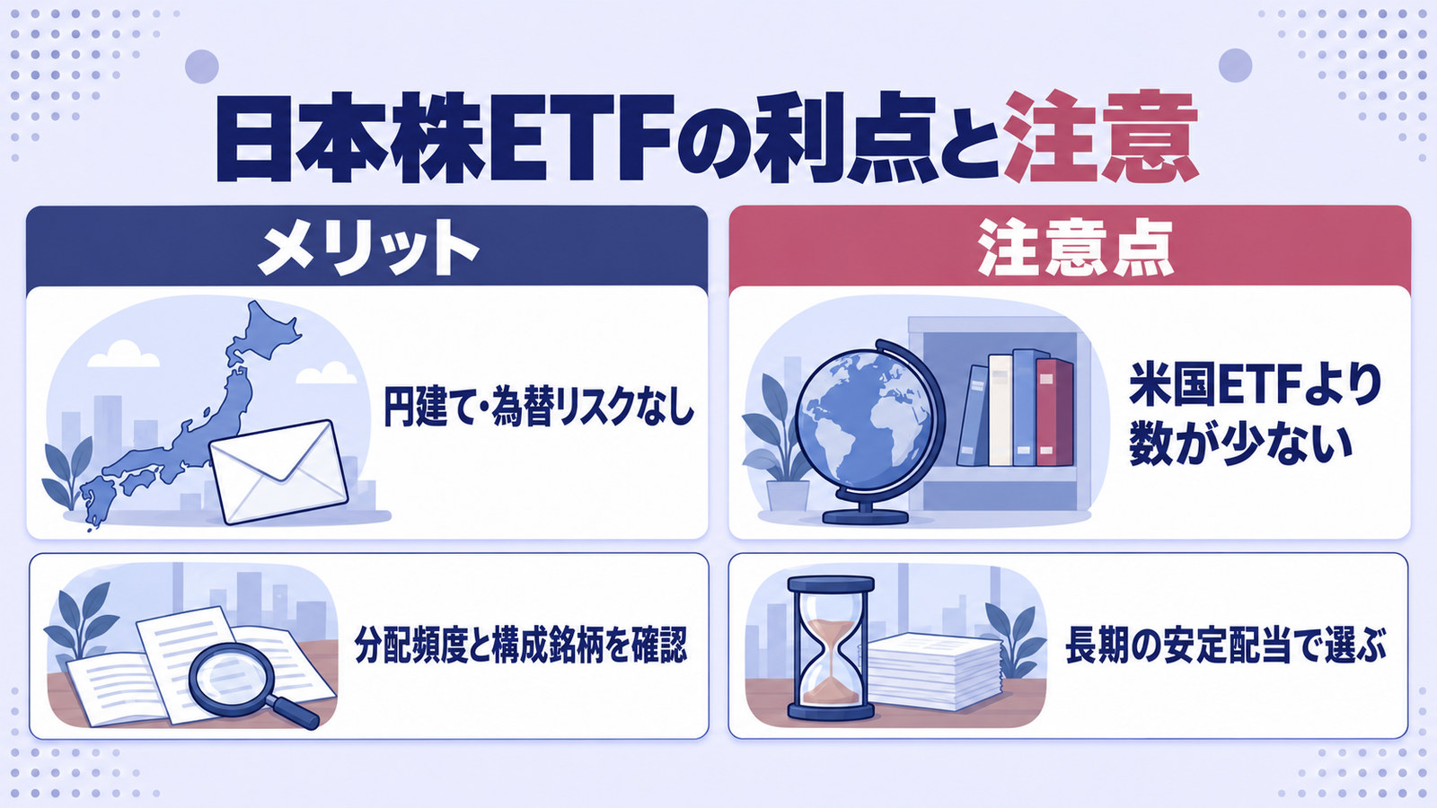 日本株ETFの利点と注意点、購入前に確認する2点
