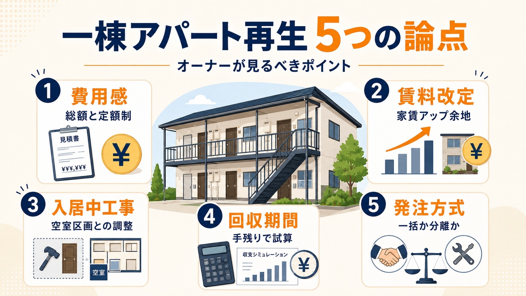 一楝アパート再生の5つの論点