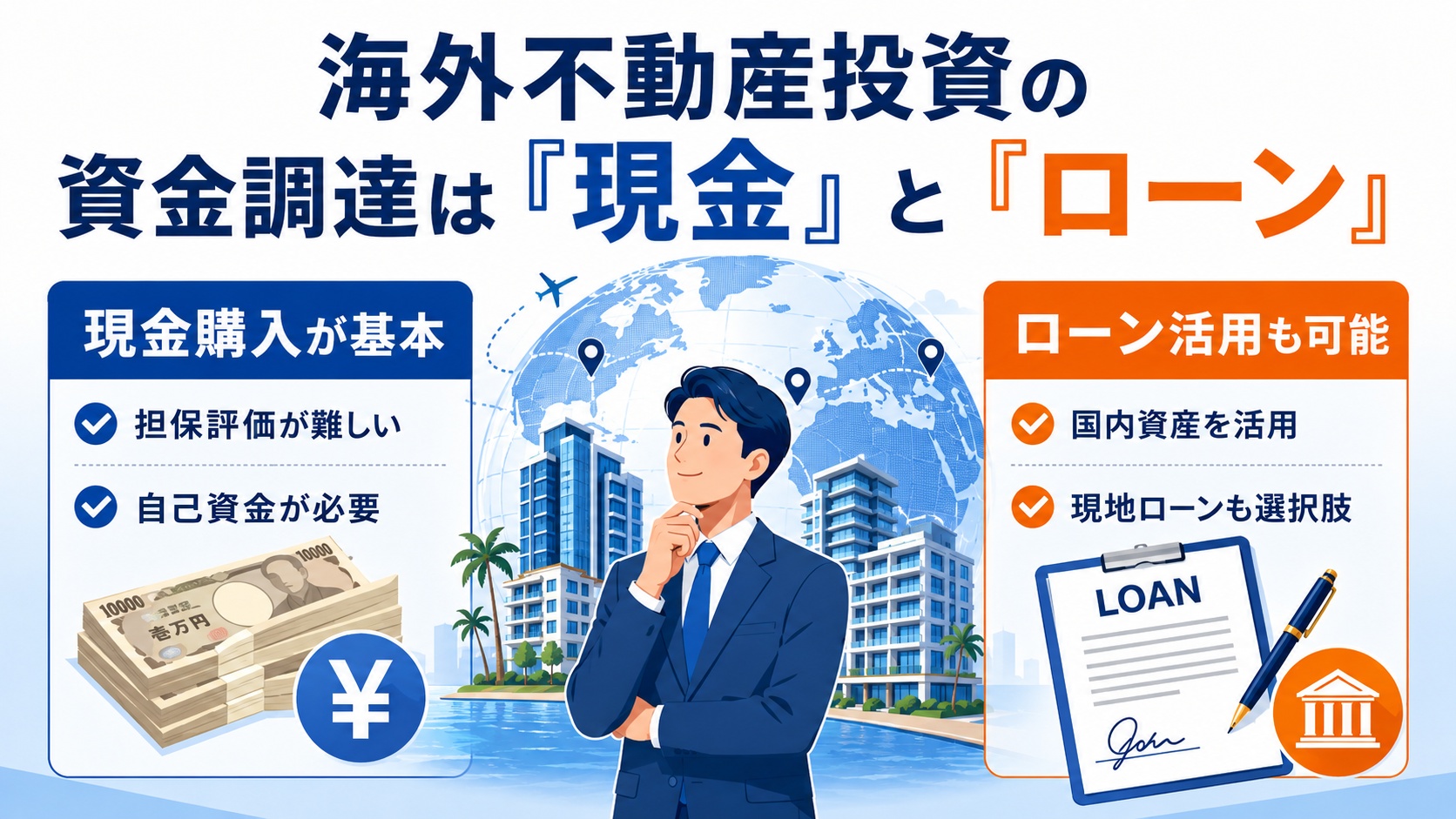 海外不動産投資の資金調達。