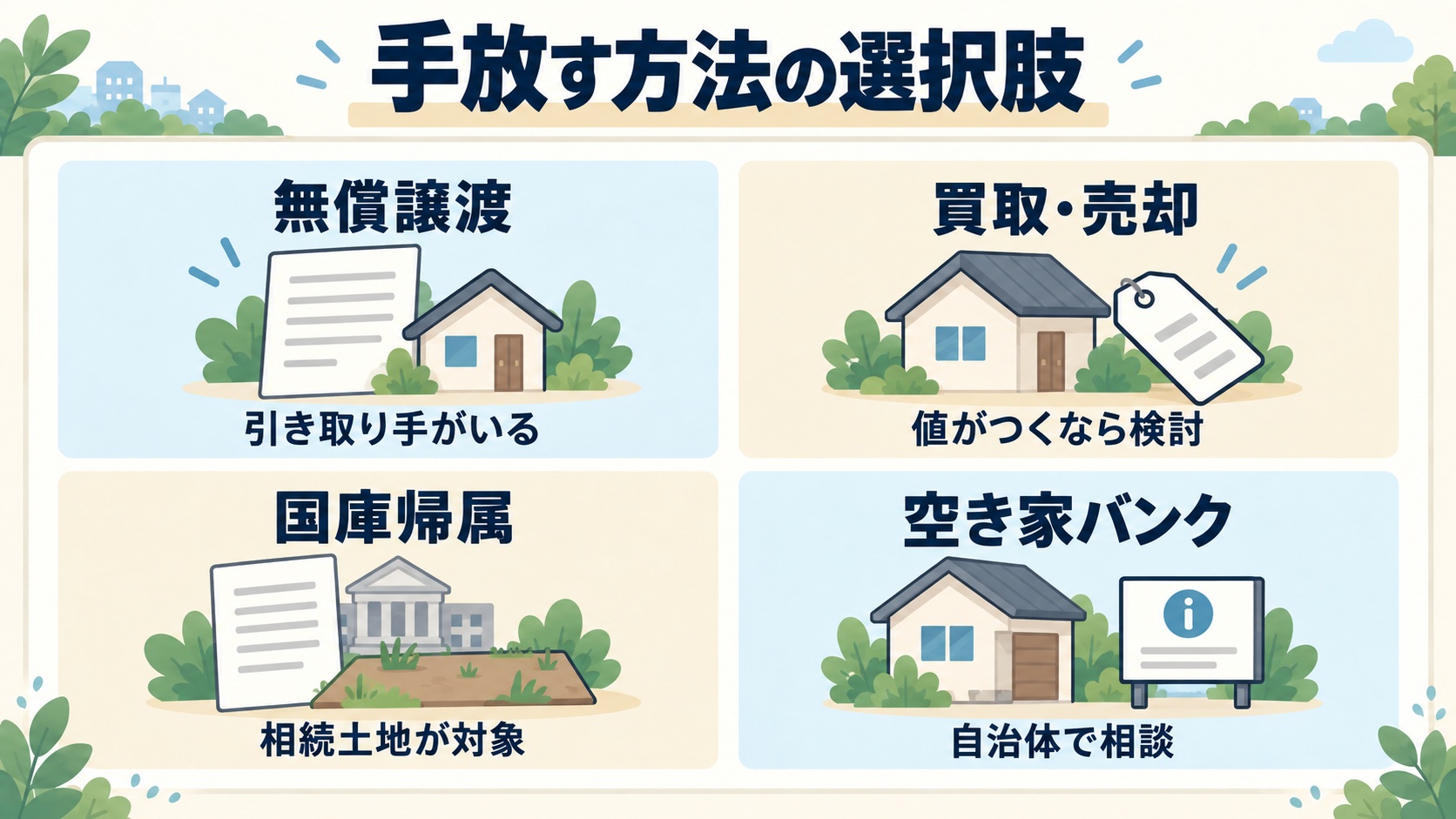 手放す方法の選択肢