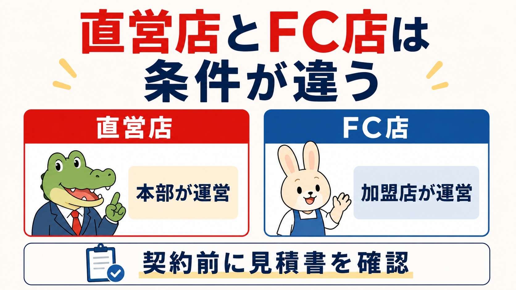 直営店とFC点の違い