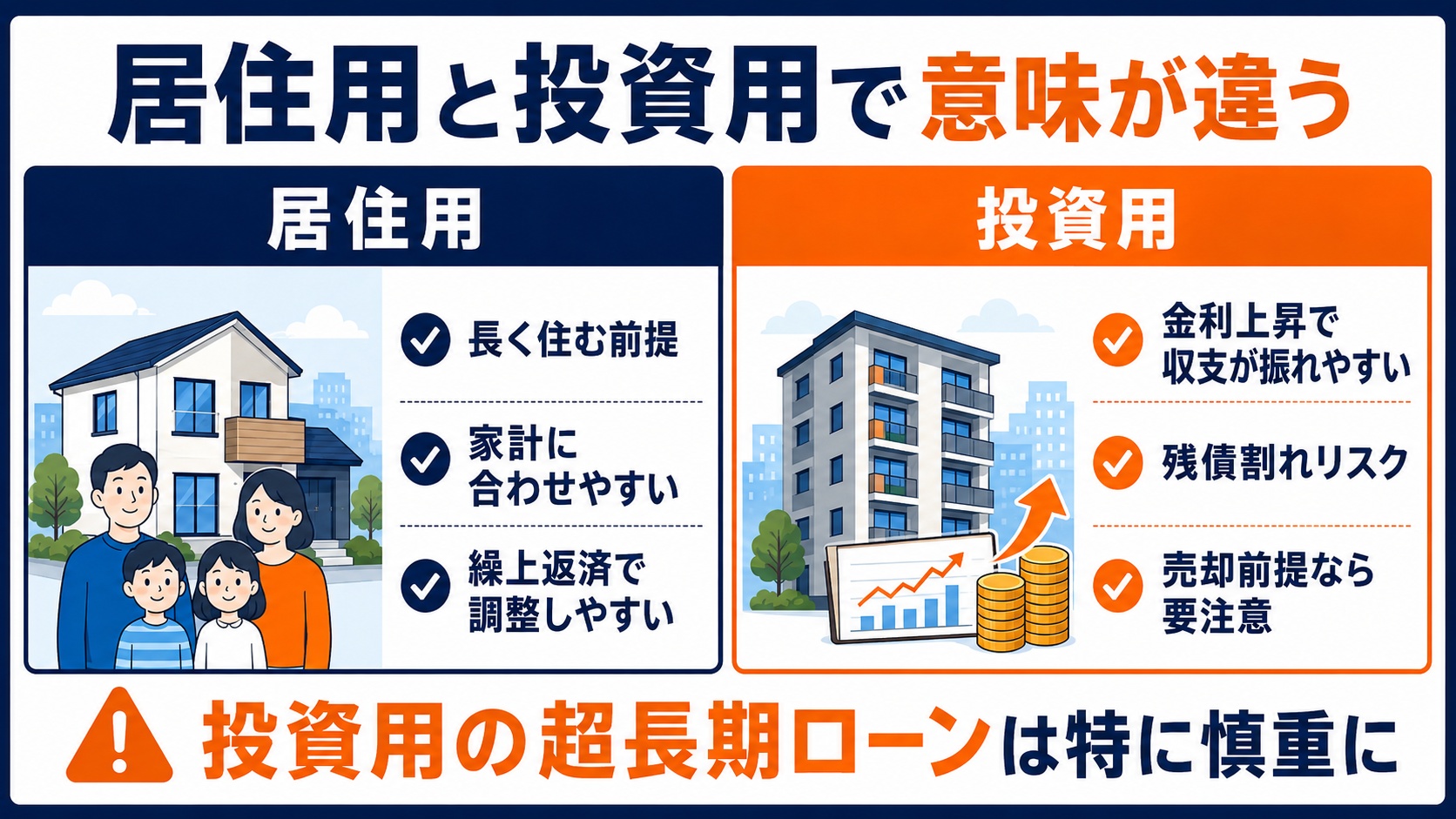 移住用と投資用で用途が違う