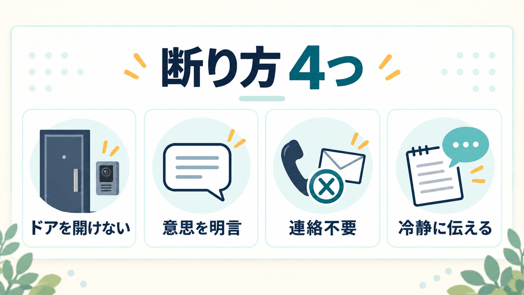 断り方4つ