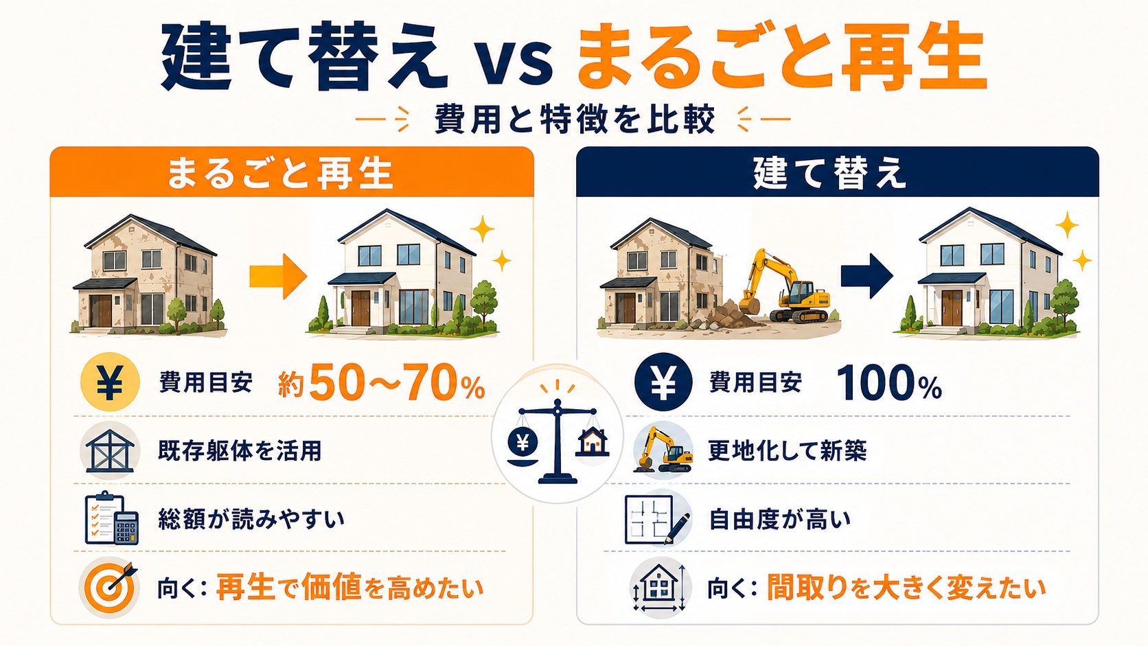 建て替えvsまるごと再生