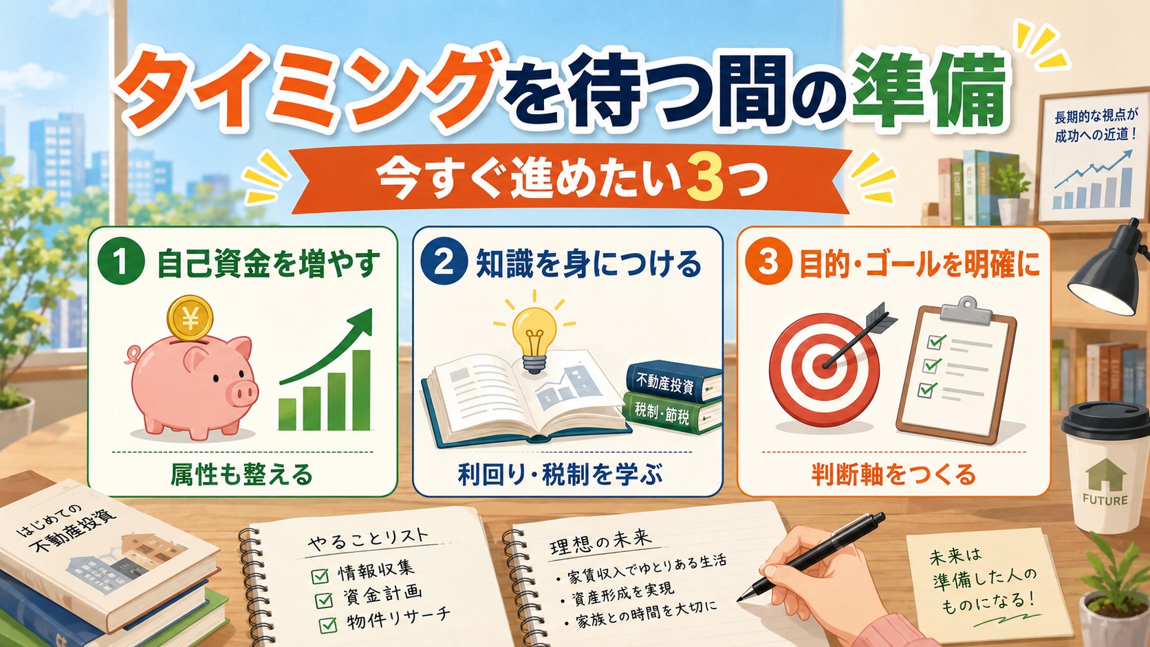 タイミングを待つ間の準備。