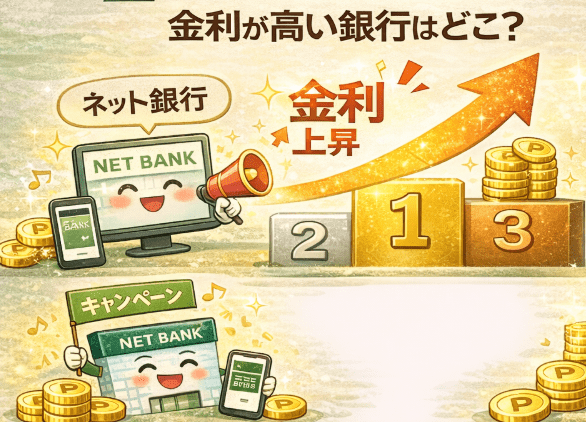 ネット銀行の普通預金金利を比較