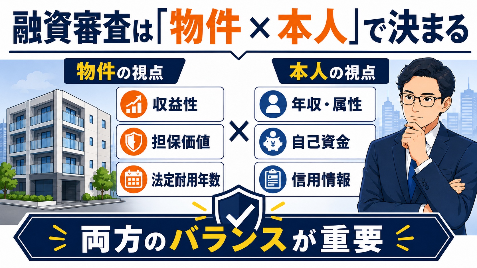 融資審査は物件と本人で決まる