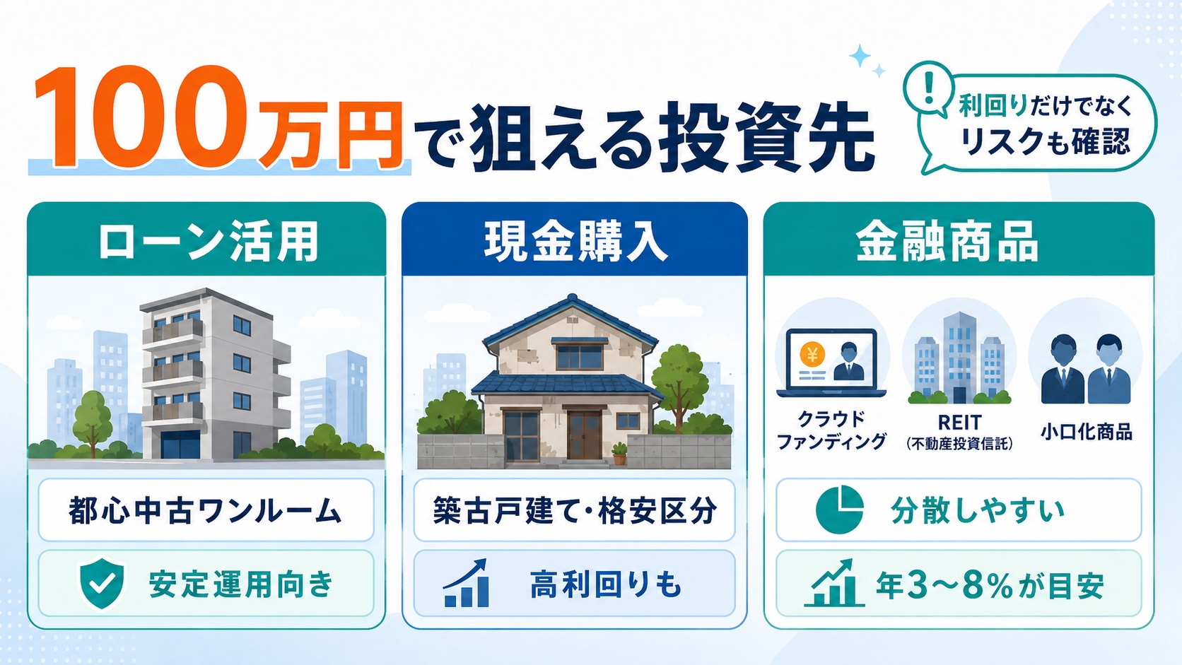 100万円で狙える投資先
