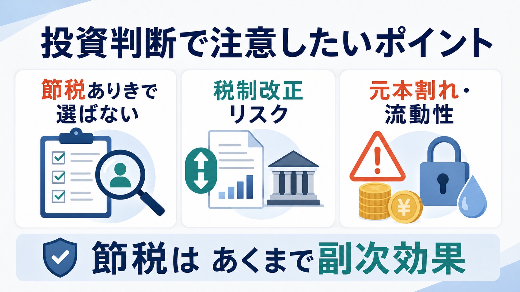 投資判断で注意したいポイント