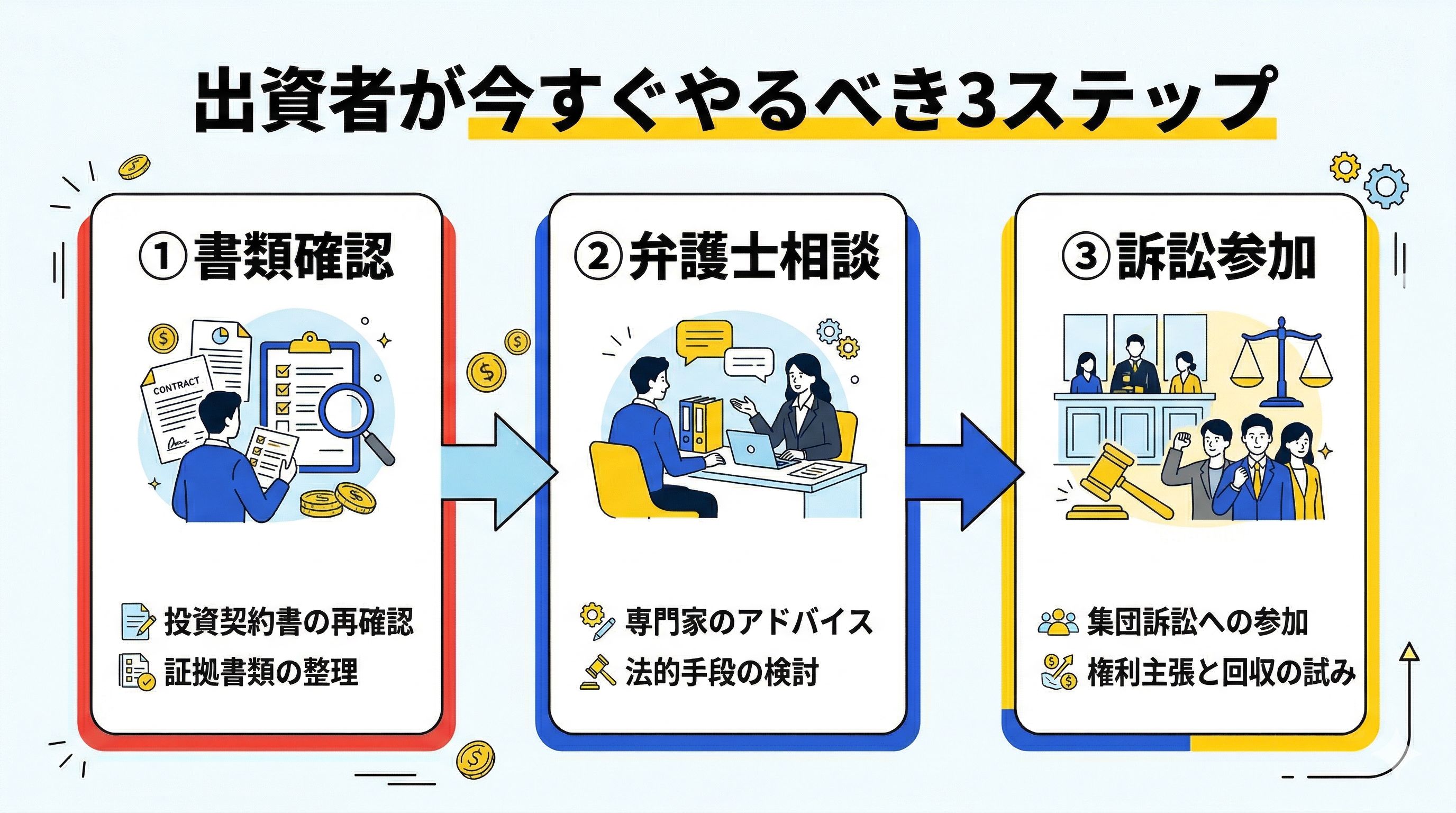 出資者がやるべきステップ