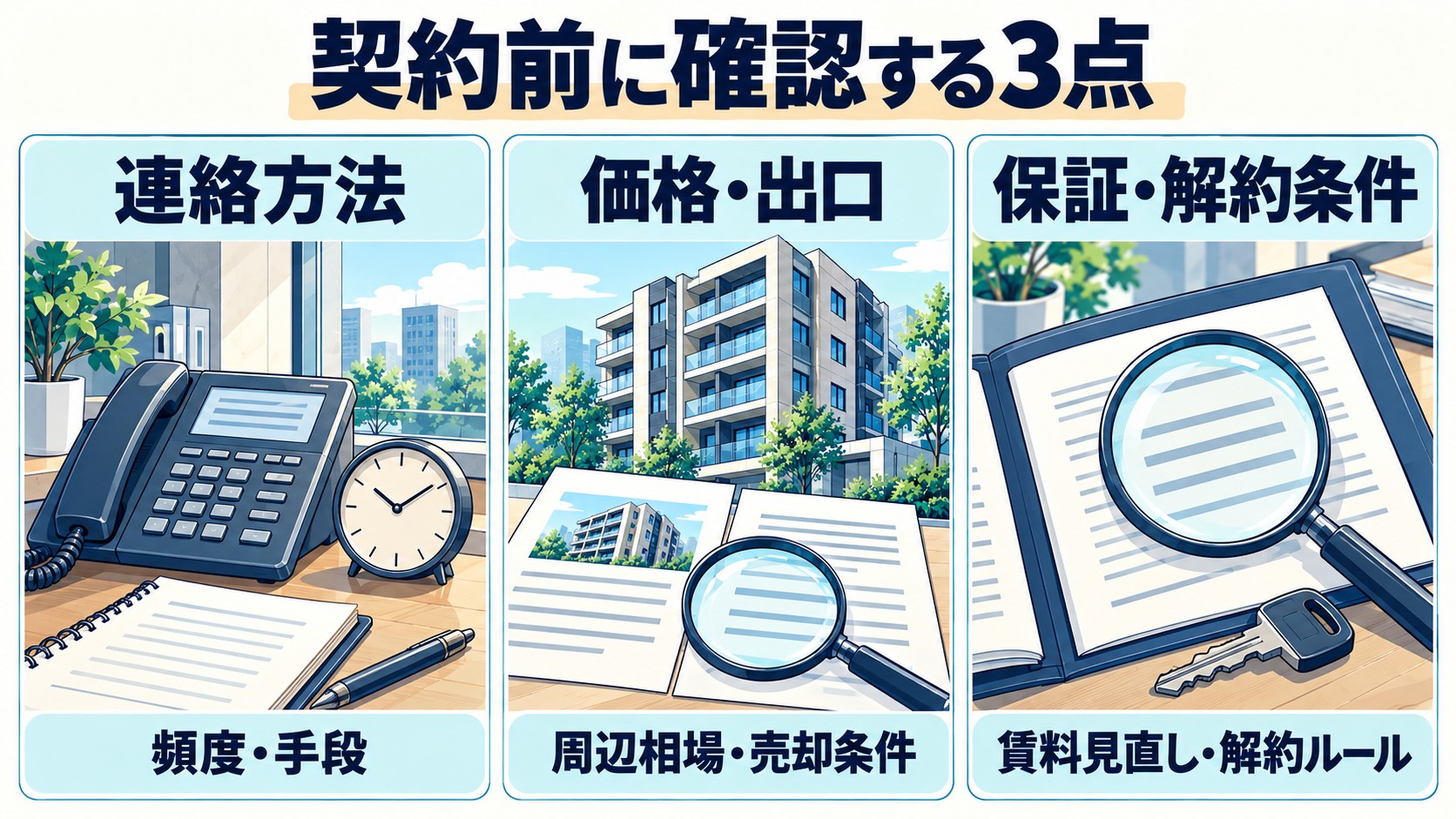 契約前に確認する3点