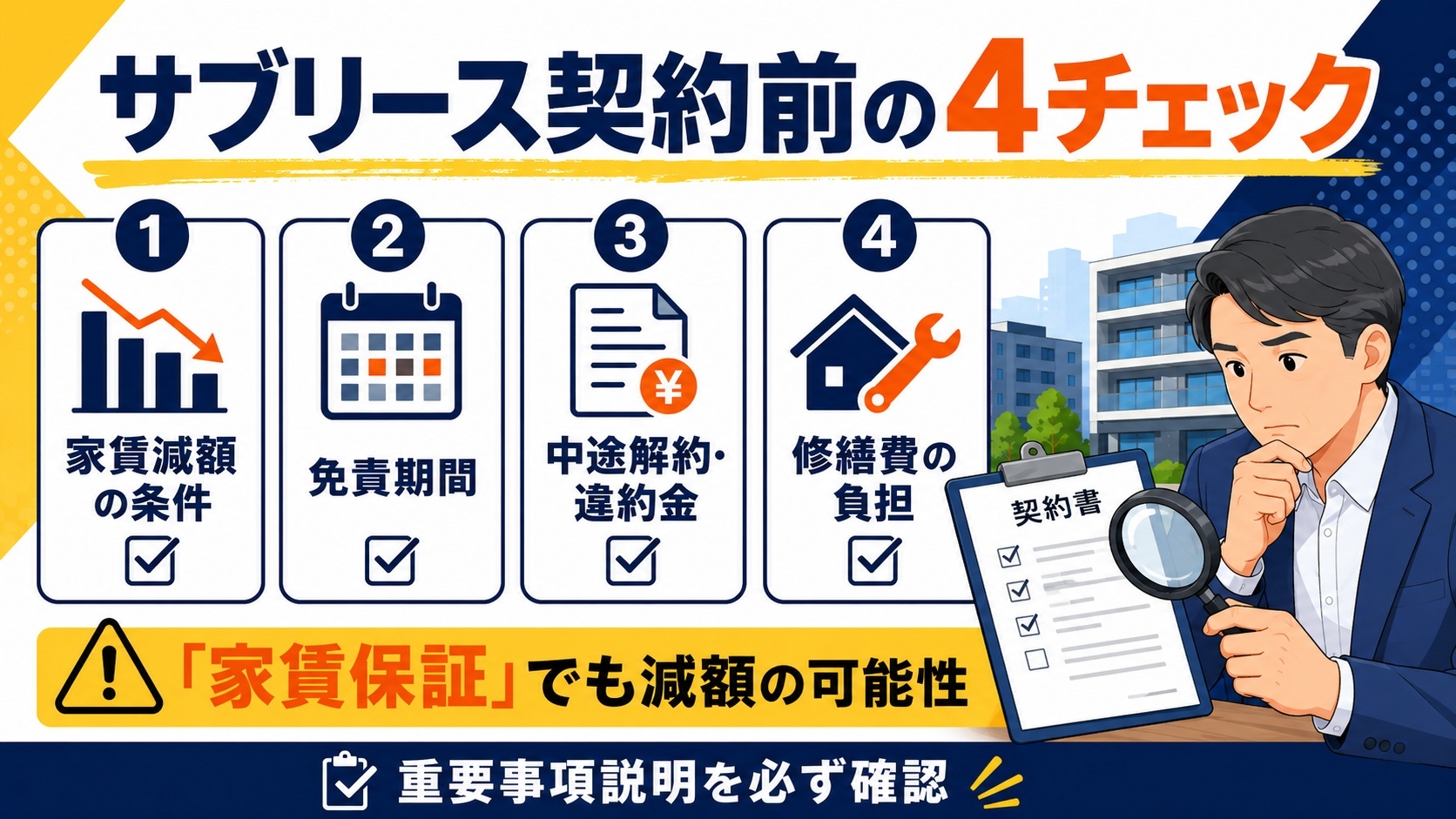 サブリース契約前のチェック