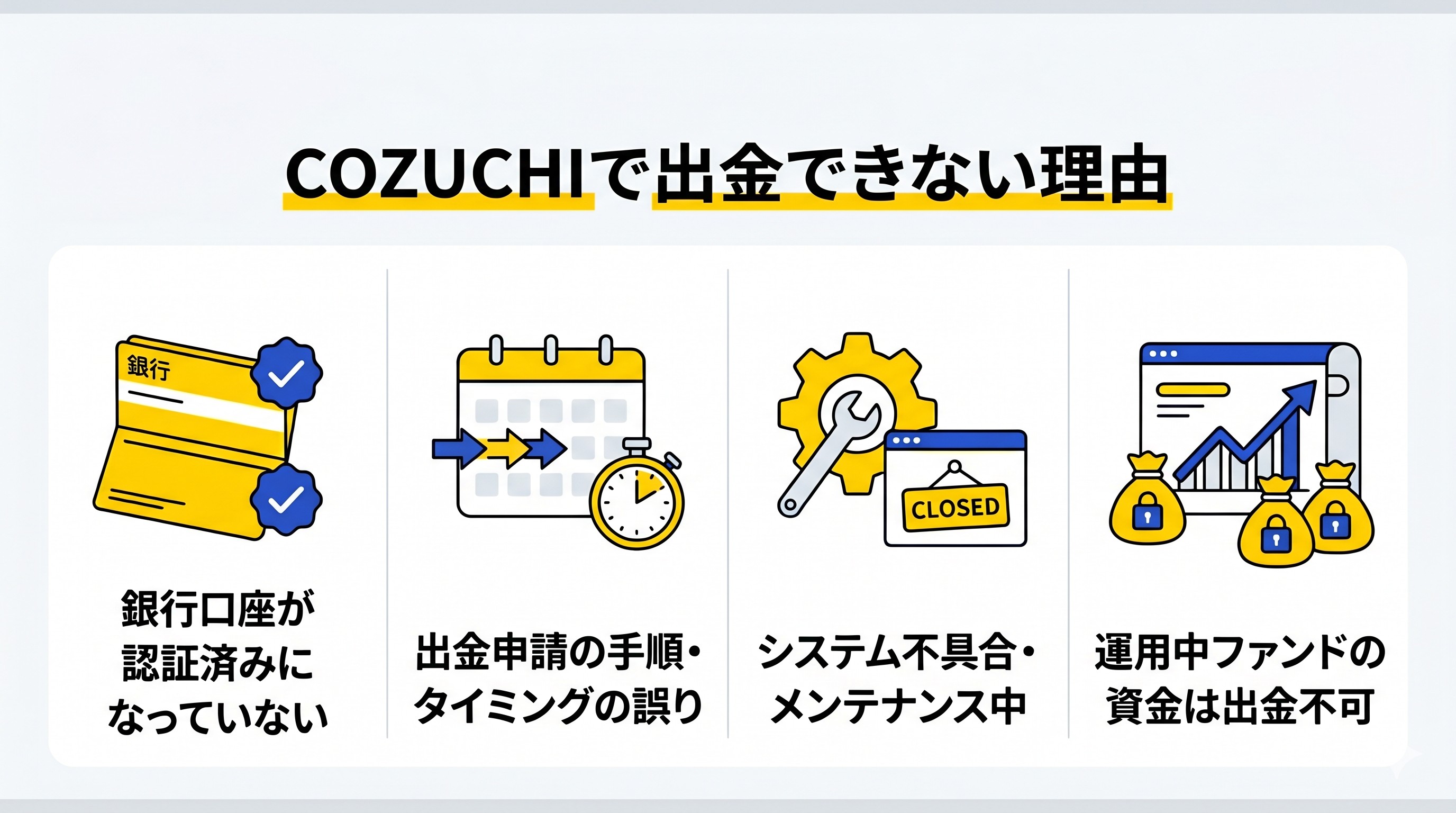 COZUCHIで出金できない理由
