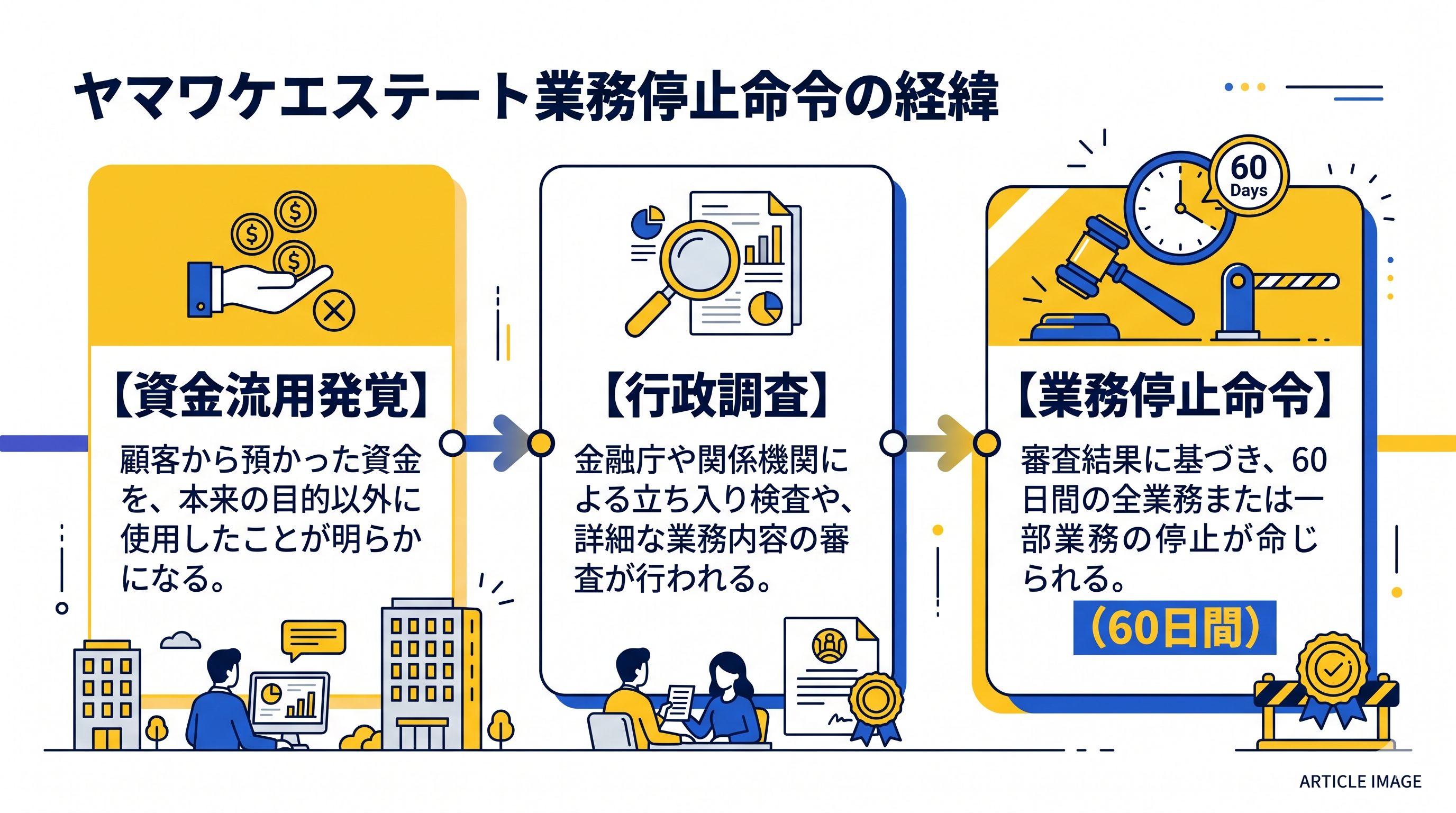 業務停止命令の経緯
