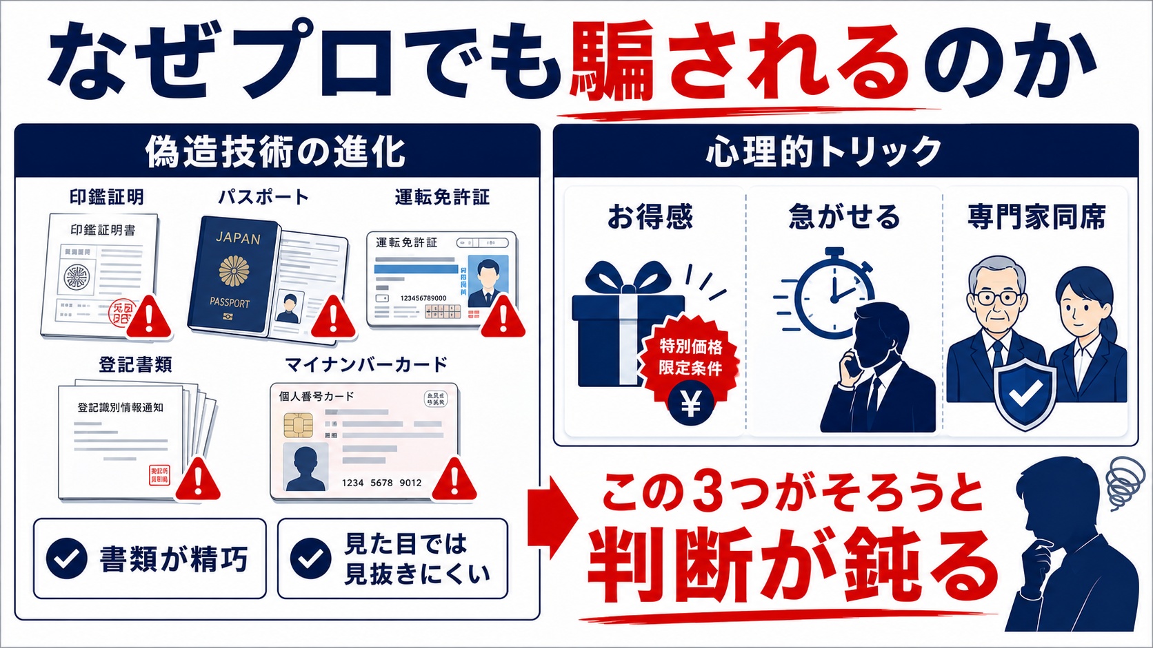 なぜプロでも騙されるのか