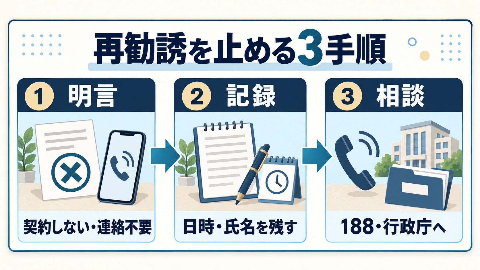 再勧誘を止める手順