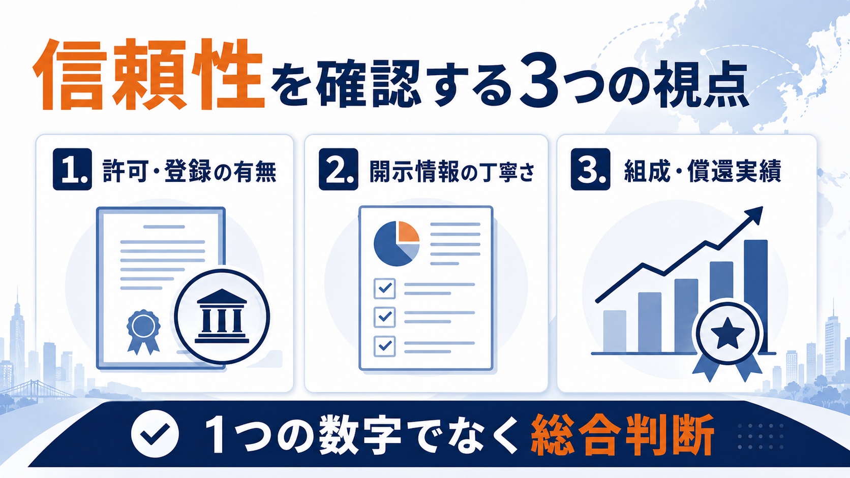 信頼性を確認する３つの視点