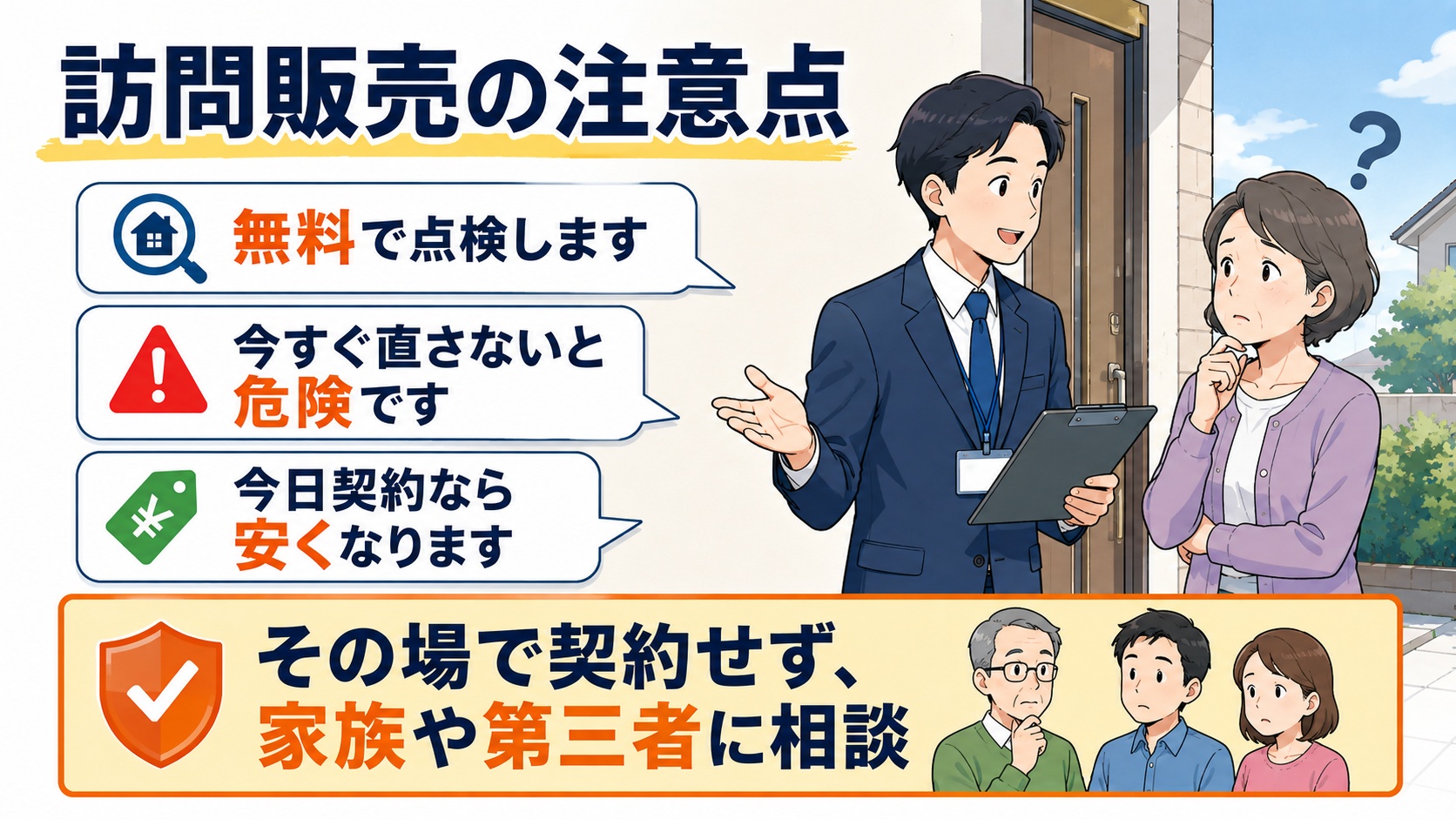 訪問販売の注意点