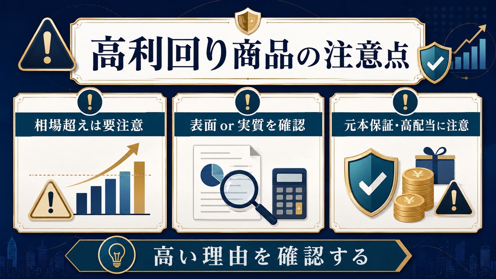 高利回り商品の注意点